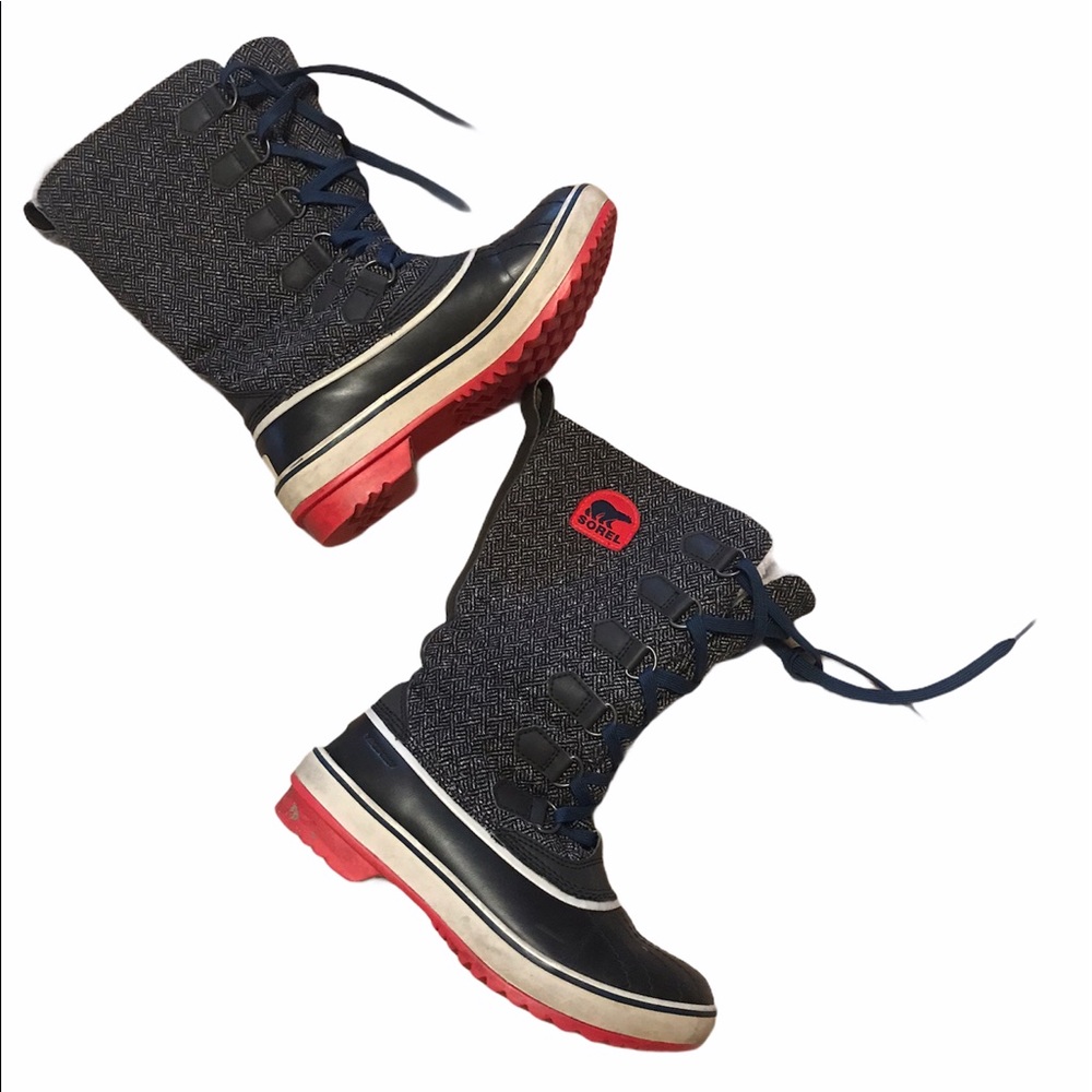 Sorel Tivoli herringbone waterproof boots